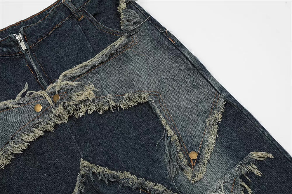 Rugged Edge Distressed Denim Shorts mry001652