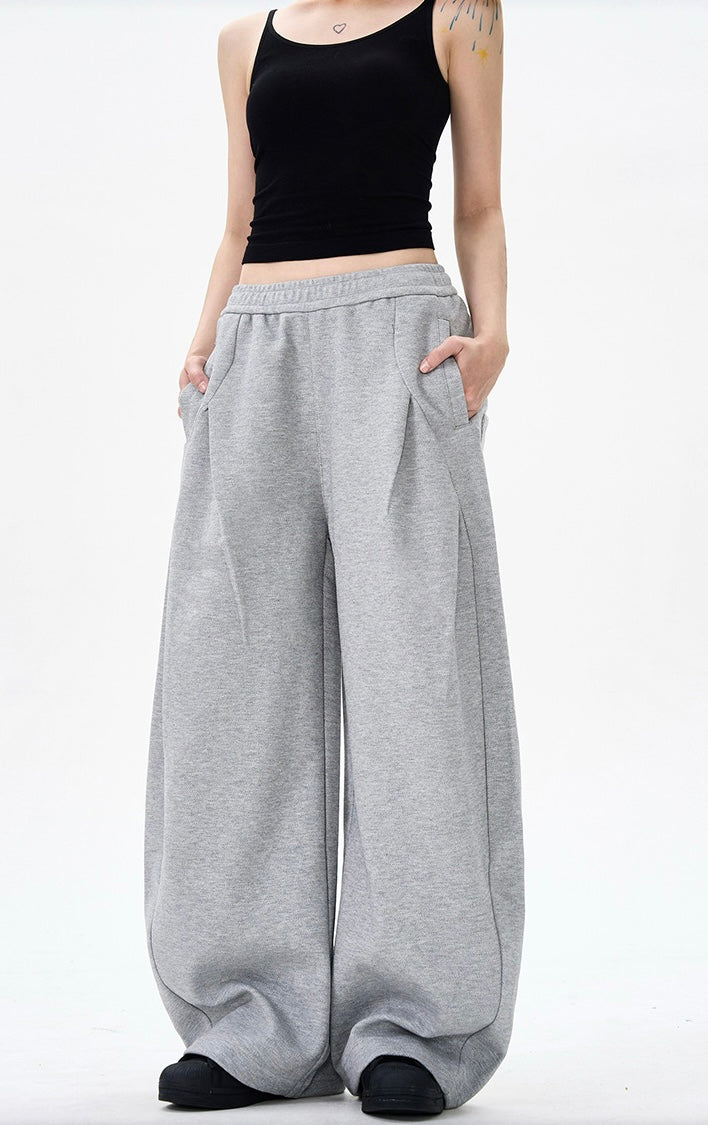 《周りと被らないで話題💬💫》【YURU:FIT】Oversized Cloud Sweat Pants mry001784