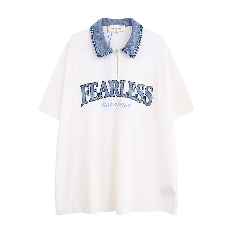 【2color】Denim Accent Oversized T-Shirt mry001704