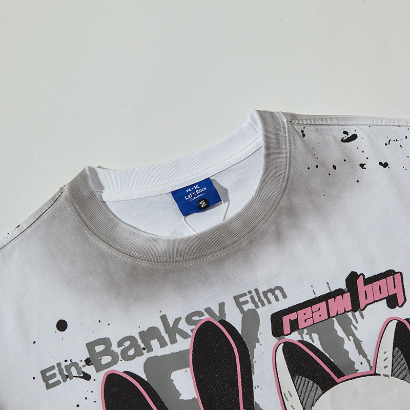 【2color】Punk Bunny Rebels T-shirt mry001728