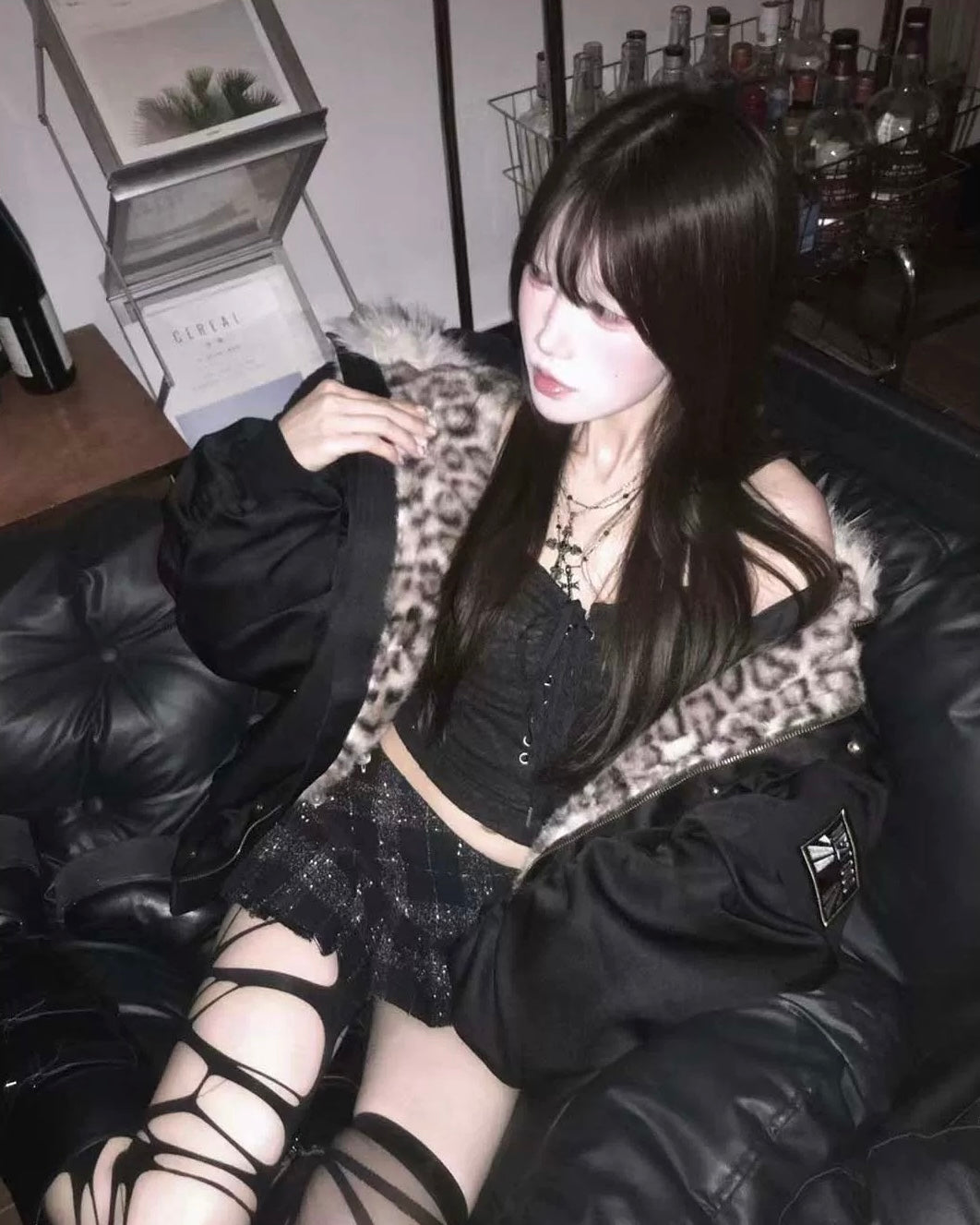 🔥即納アイテム🔥※残りわずか【人気No.1/評価★4.8以上】Leopard Fur Hooded Jacket mry001993