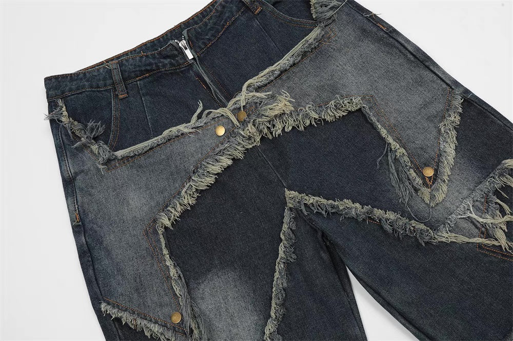 Rugged Edge Distressed Denim Shorts mry001652