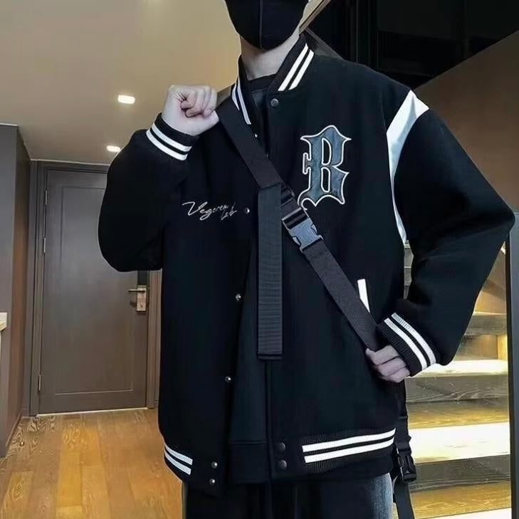 2カラー展開 アメリカン 韓国ストリート 韓国カジュアル チームロゴ風 スタジアムジャンパー mry001280