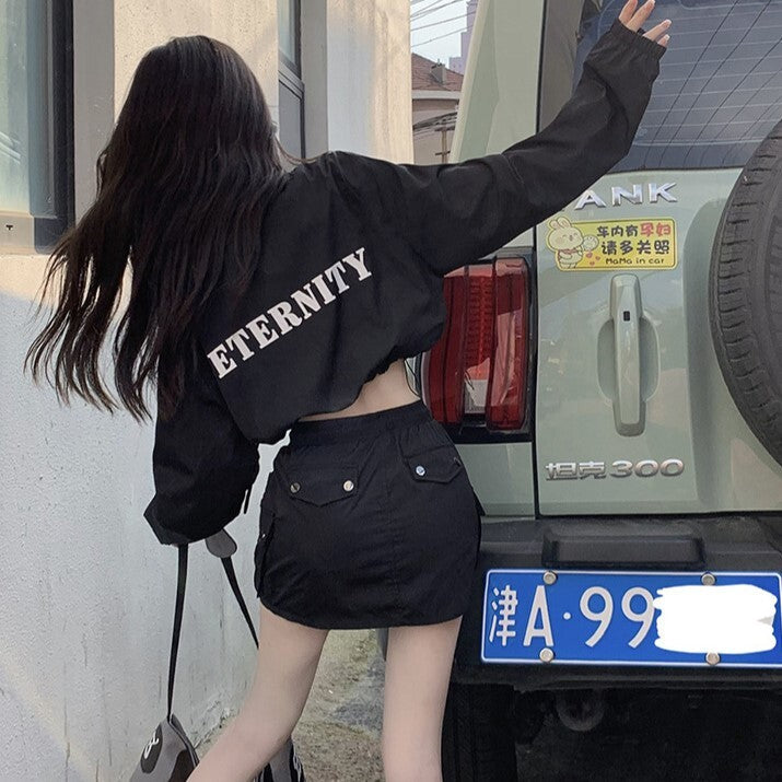 【送料無料】ショート丈 カジュアル ジャケット 韓国ストリート 韓国カジュアル mry000607