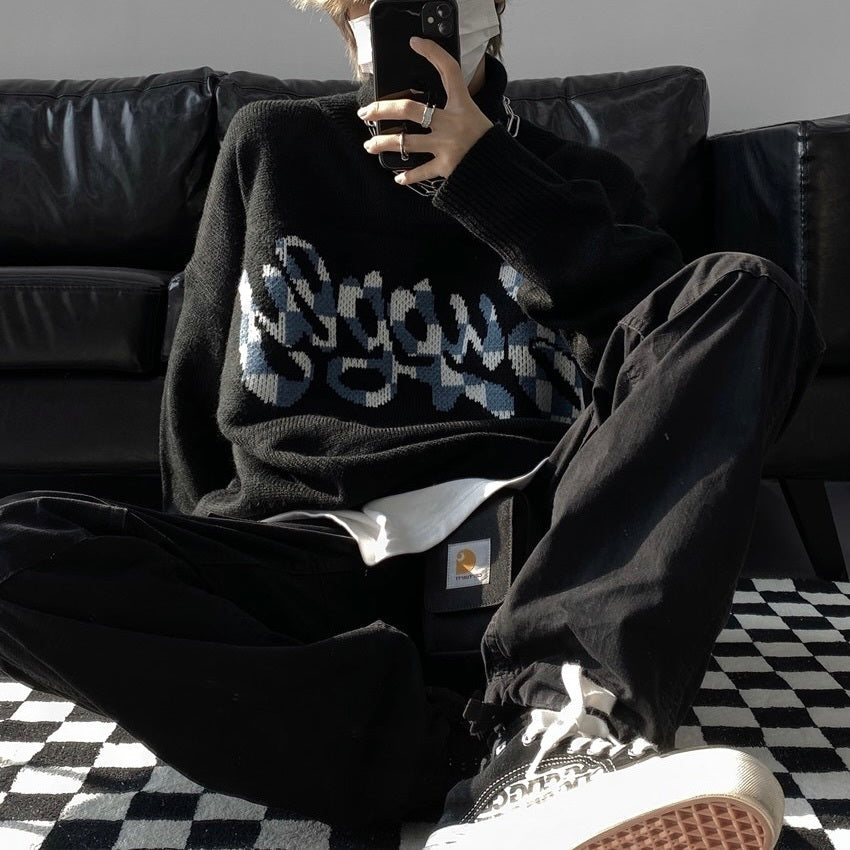 【送料無料】ユニセックス リブハイネックセーター mry000464