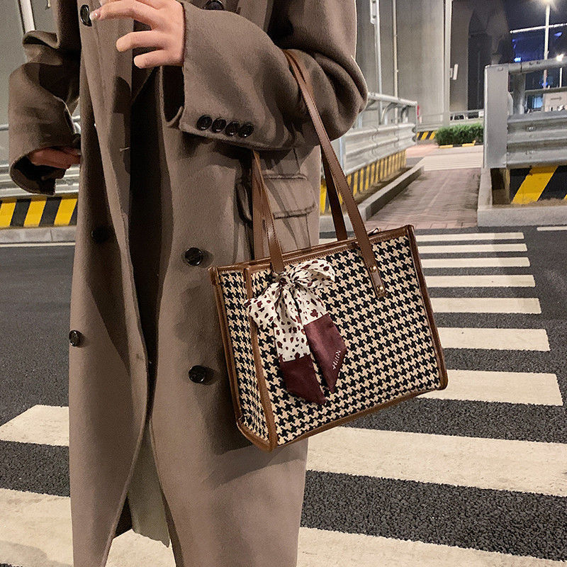 千鳥柄 トートバッグ mry000420