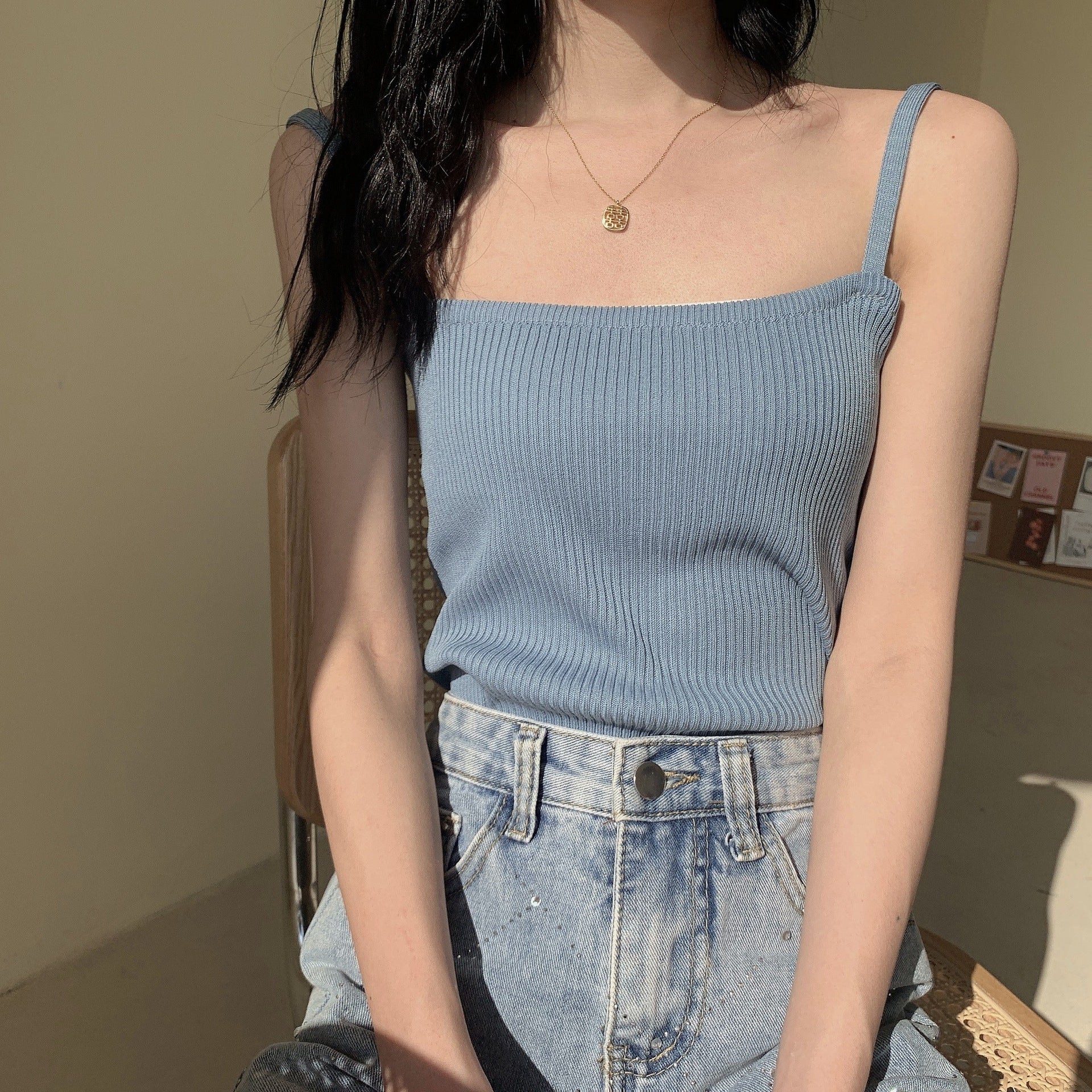 【送料無料】5カラー展開 ノースリーブ トップス インナー キャミソール mry000647