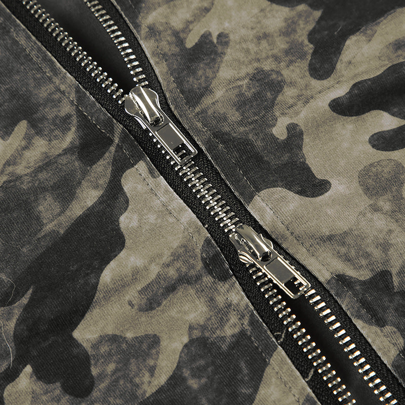 Military Chic Cropped Hoodie mry001639