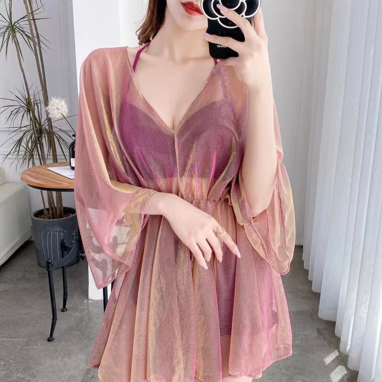 【送料無料】3カラー展開 2023SS 長袖メッシュ ビキニ 韓国カジュアル 韓国ガーリー トレンド mry000715