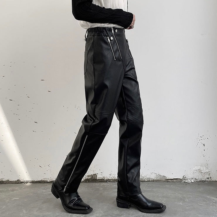 レザージッパー パンツ メンズ mry000374