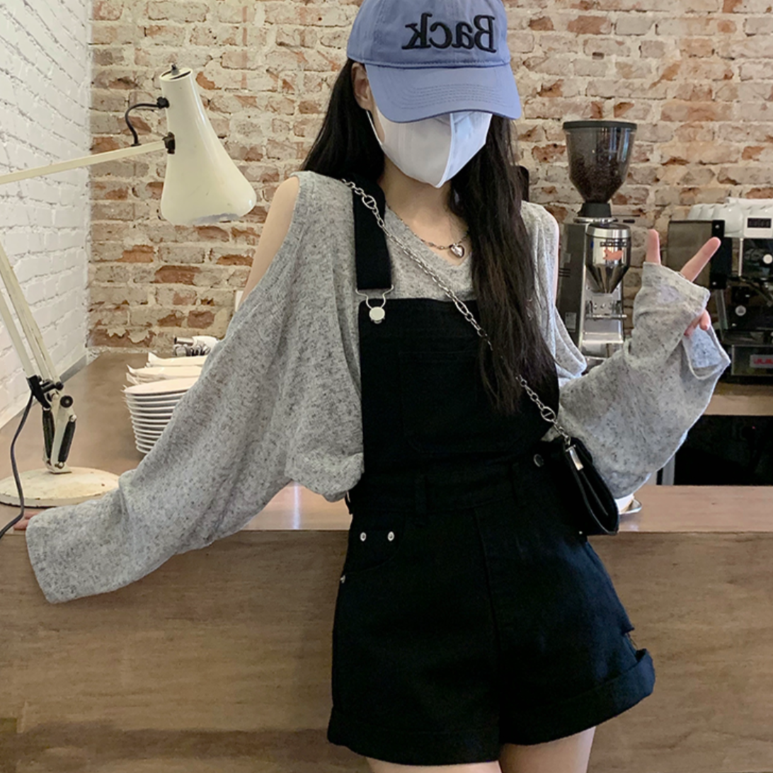 【送料無料】新デザイン オーバーオール 韓国 ブラック ブラウン ガーリー カジュアル mry000519