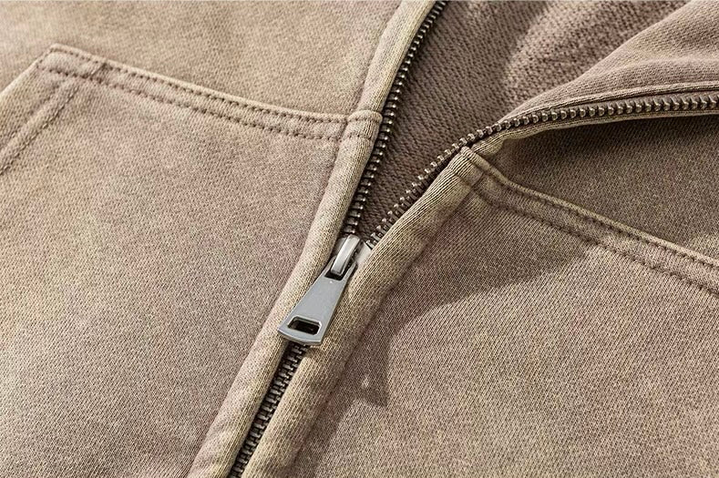 【評価★4.8以上/高品質】Vintage Wash Zip Hoodie mry001799