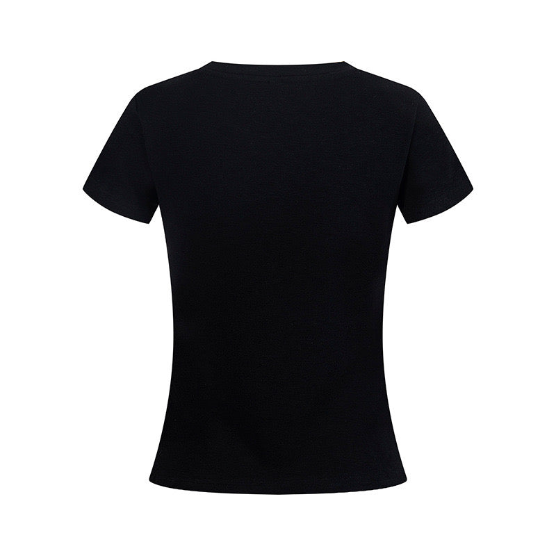 【トップス】レオパードクロスグラフィックTシャツ mry002366