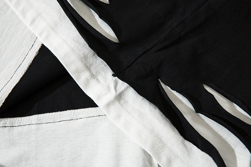 【2color】Layered Hem Grunge T-Shirt mry001648