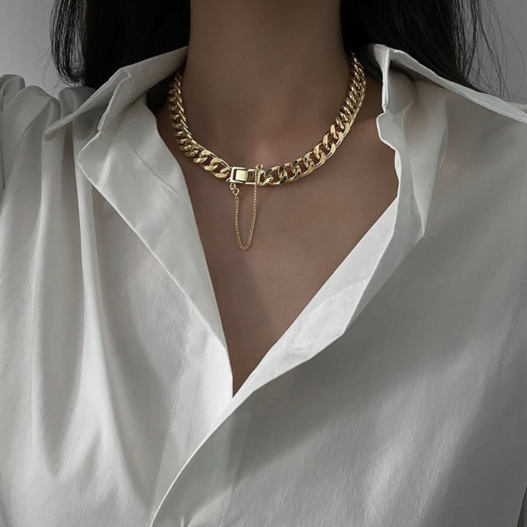 鎖骨チェーン ネックレス 太め mry000350