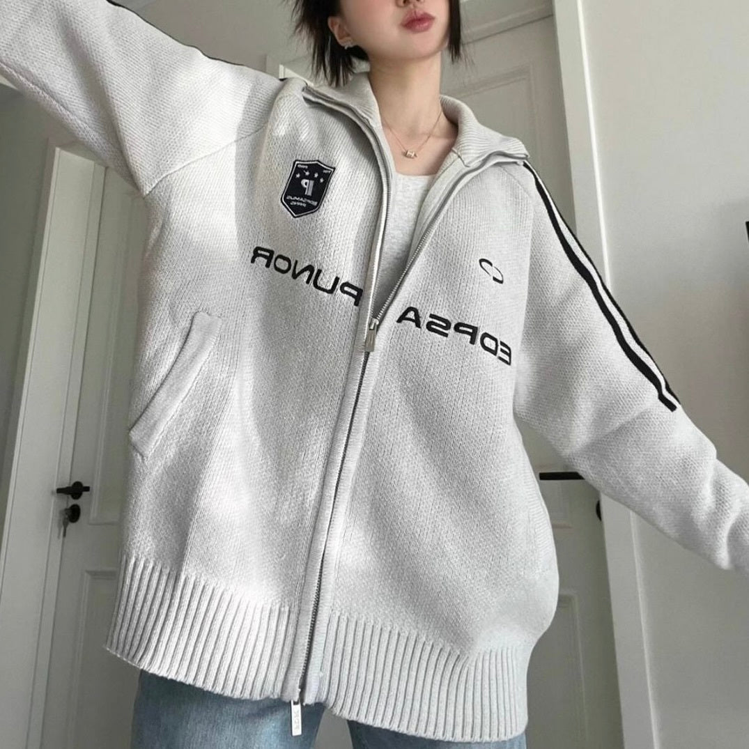 【Taéf】ヨーロッパ 韓国カジュアル 韓国ストリート スポーツ トラックジャケット mry001063