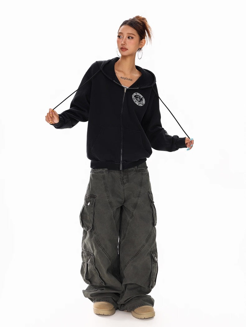 【数量限定/評価★4.8以上】Cross Emblem American Flag Zip Hoodie mry001959