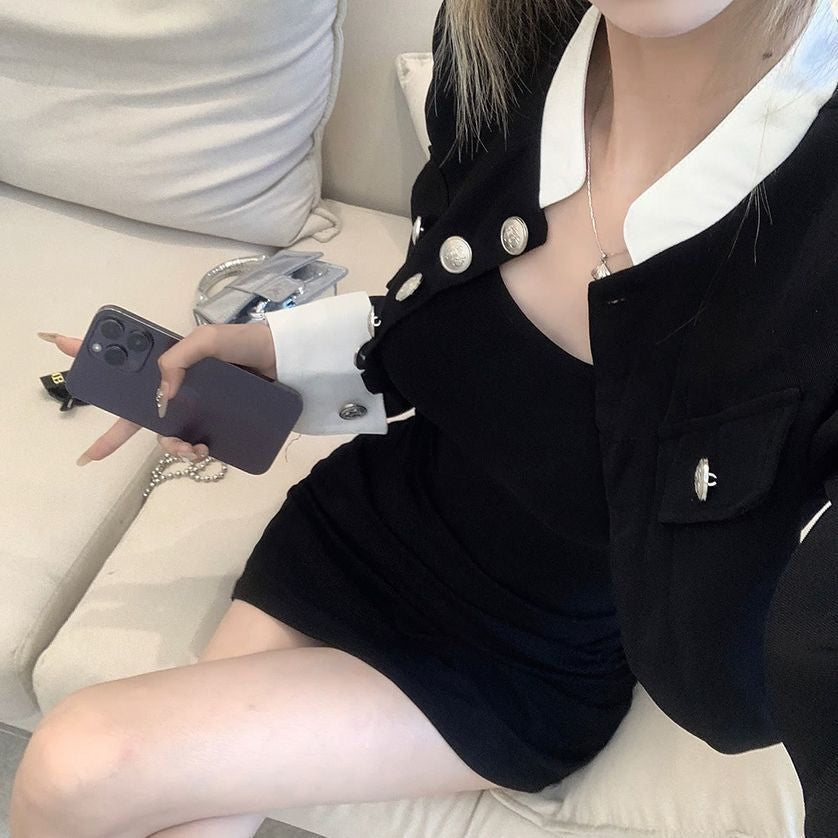 クロップドジャケット ミニワンピース セットアップmry001511