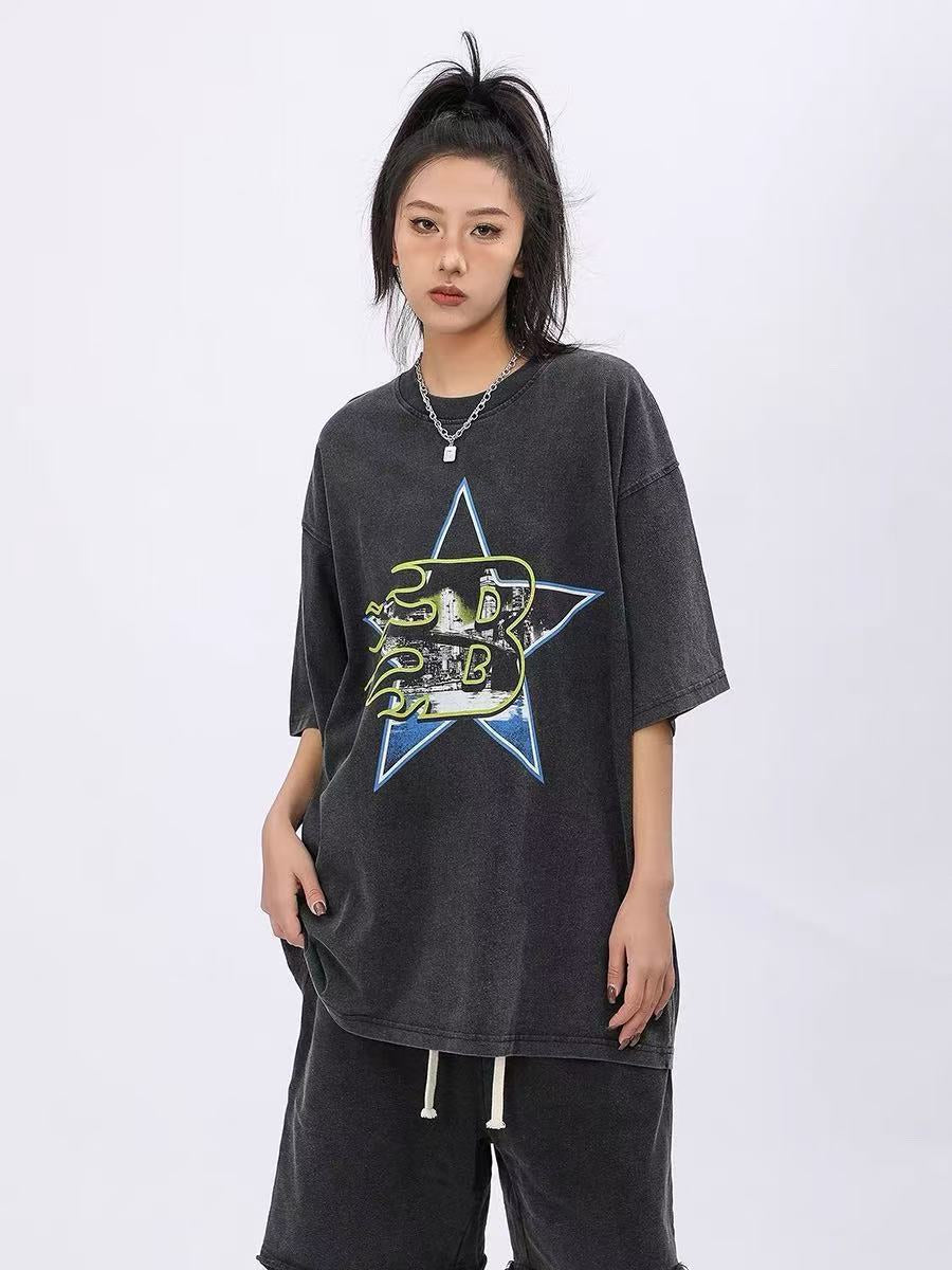 Flame Star Graphic T-Shirt mry001657