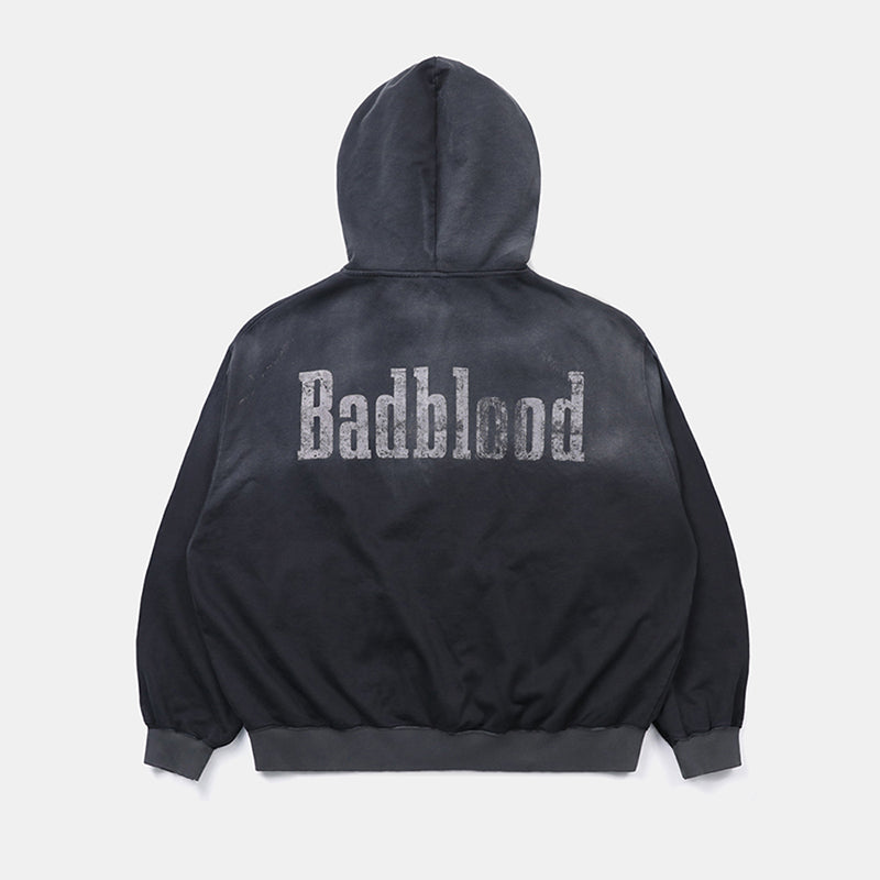 【Tops】Badblood Oversized Zip Hoodie mry001884