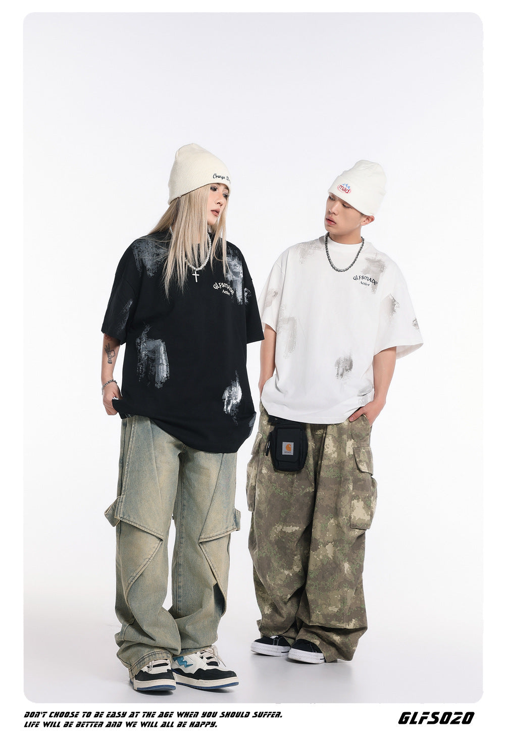 【2color】Attitude Graffiti T-Shirt mry001686