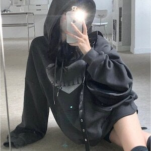 ハートデザインルーズパーカー mry000483