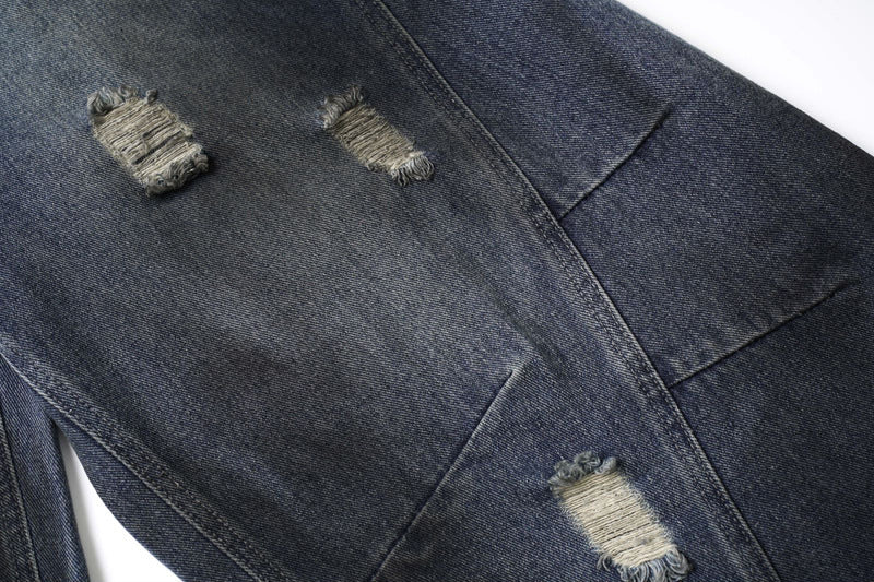 《評価★4.8超え💬✨》【COVER:FIT】 2color Extreme Wide-Leg Ripped Denim Pants mry001649