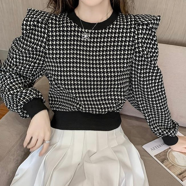 チェック柄 プルオーバーセーター mry000241