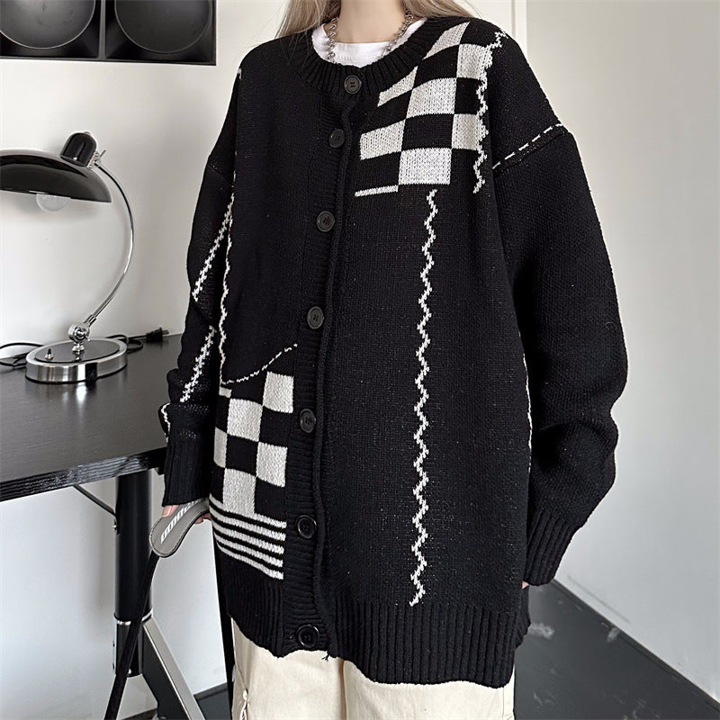 セーターコート チェックボーダー mry000348