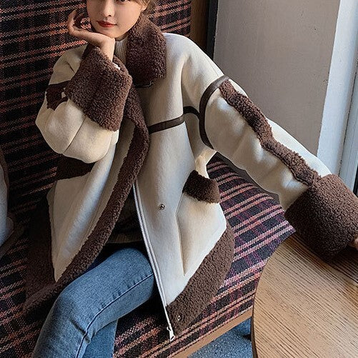 ボアハイカラー ジャケット mry000488