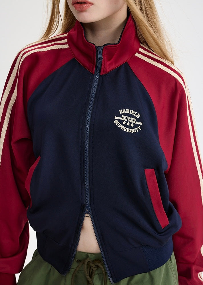 【2color】Elite Striped Track Jacket mry001642