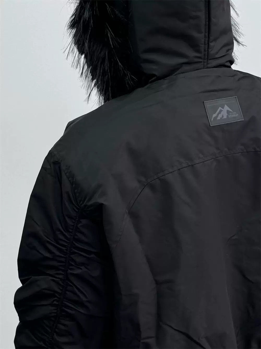 【高品質】Fur Hooded Bomber Jacket mry001984