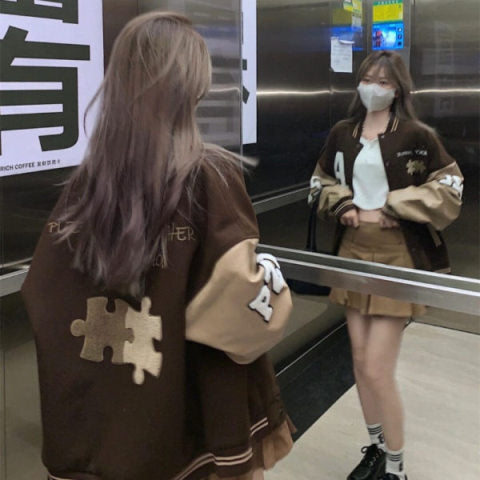 【送料無料】アメリカン レトロ ジャケット 韓国カジュアル 韓国ガーリー mry000532