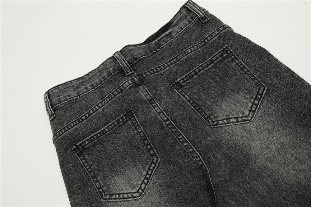 《脚盛れ確定✊🏻✨》Cross-Belt Flare Denim Pants mry001666