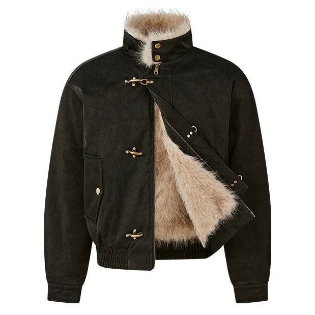 【イチオシアイテム🌟】 Fireman Toggle Hook Fur Jacket mry001989