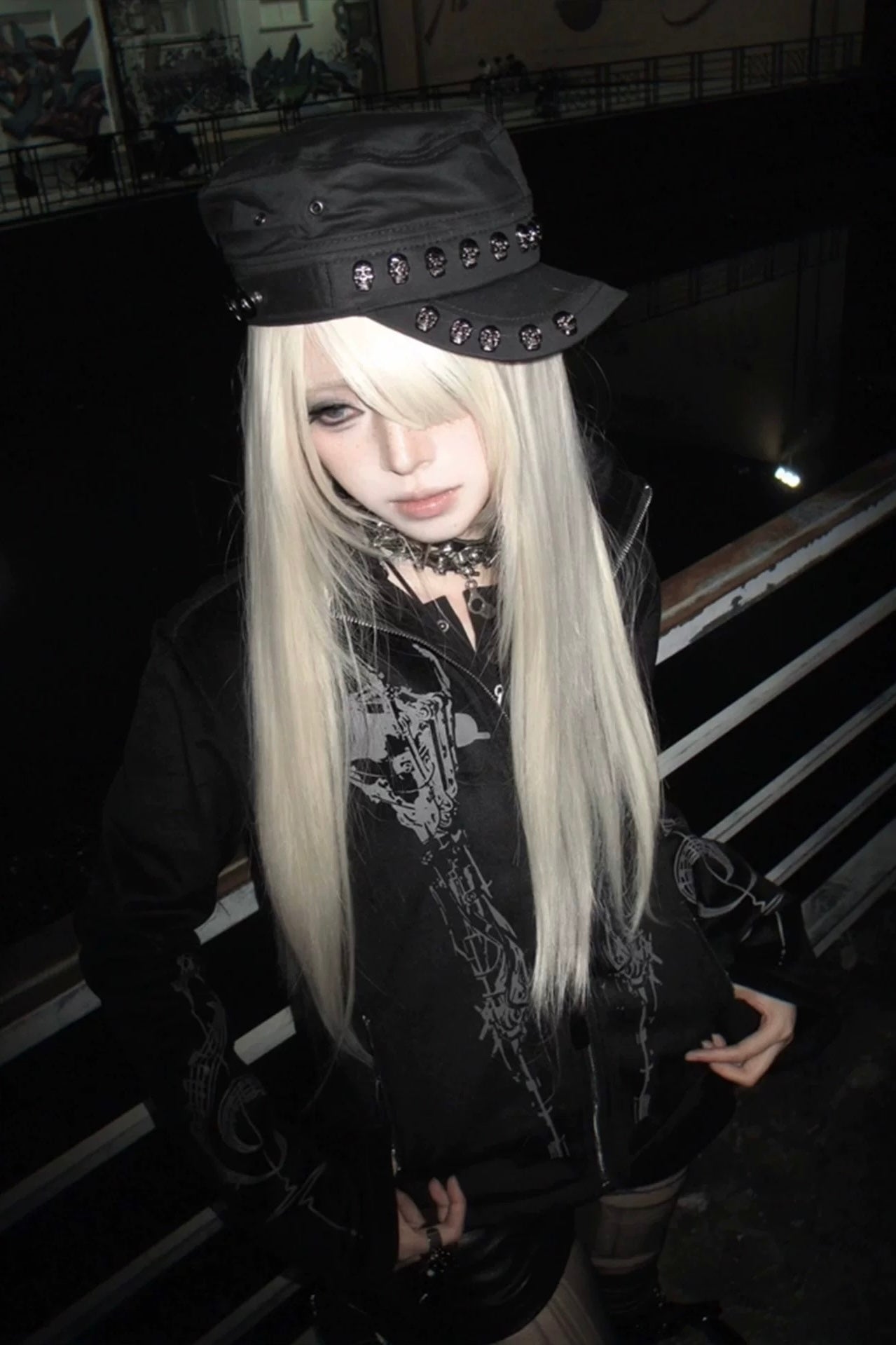 Dual Gun Gothic Zip Hoodie Jacket mry002209