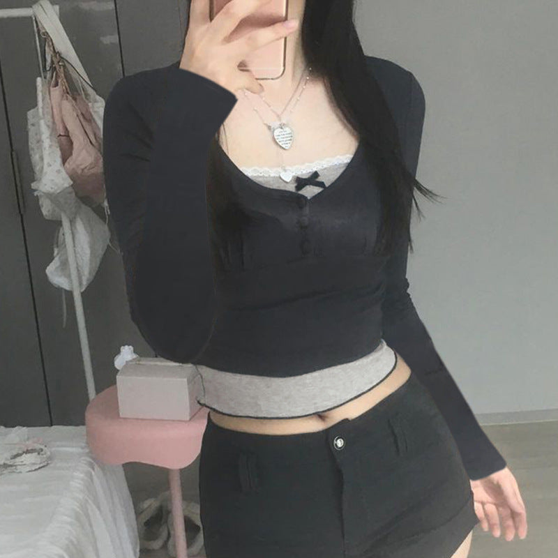 ヨーロッパ 韓国カジュアル 韓国ストリートレイヤード 長袖トップス カーディガン mry001124