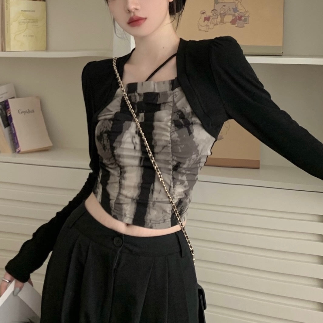 【Black Mamba】2カラー展開 レイヤードトップス mry001533