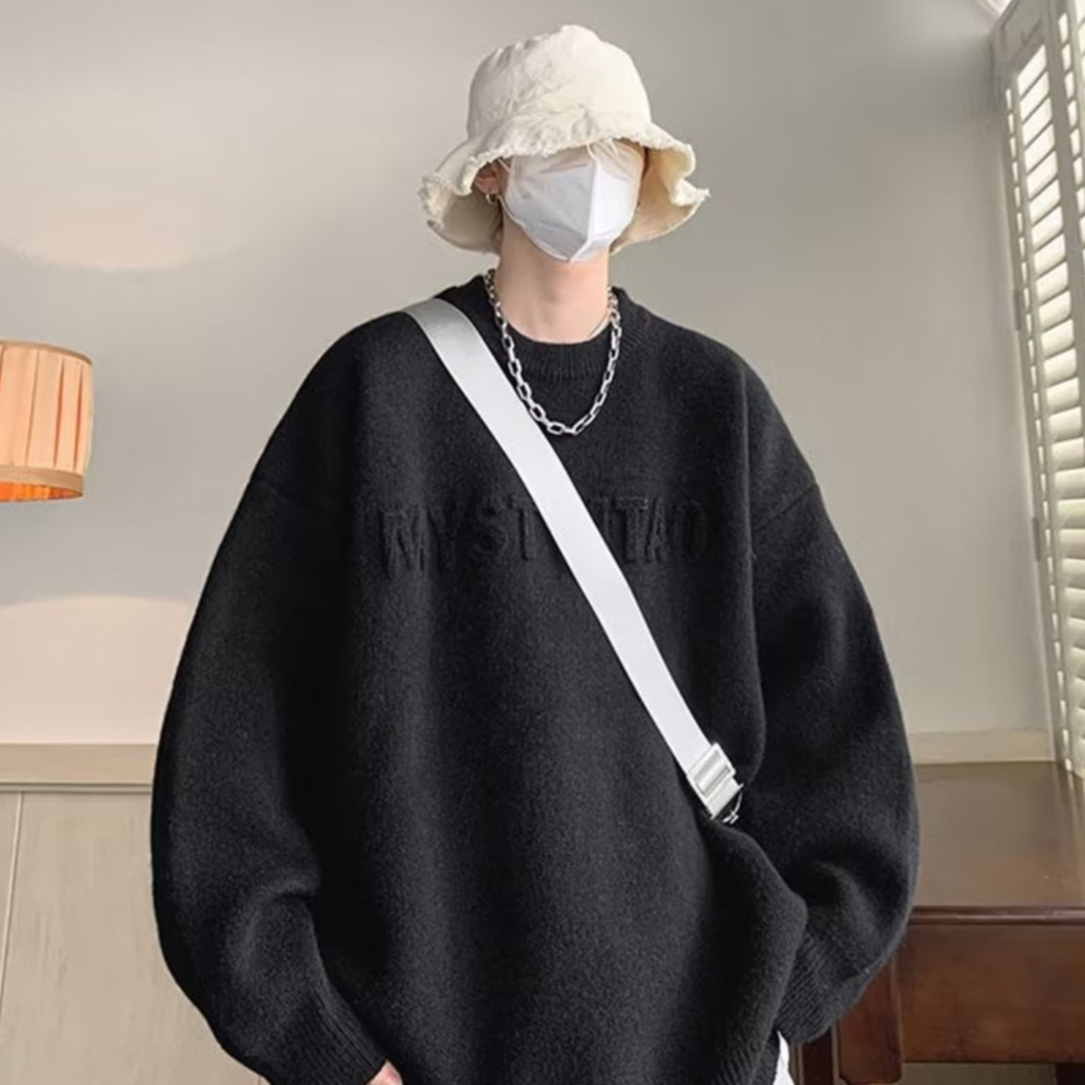 【送料無料】春デザインセーター トレンド ルーズニット 春・秋 韓国ストリート 韓国カジュアル mry000545