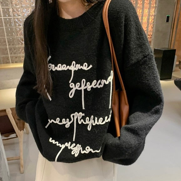 刺繍ルーズニット mry000463