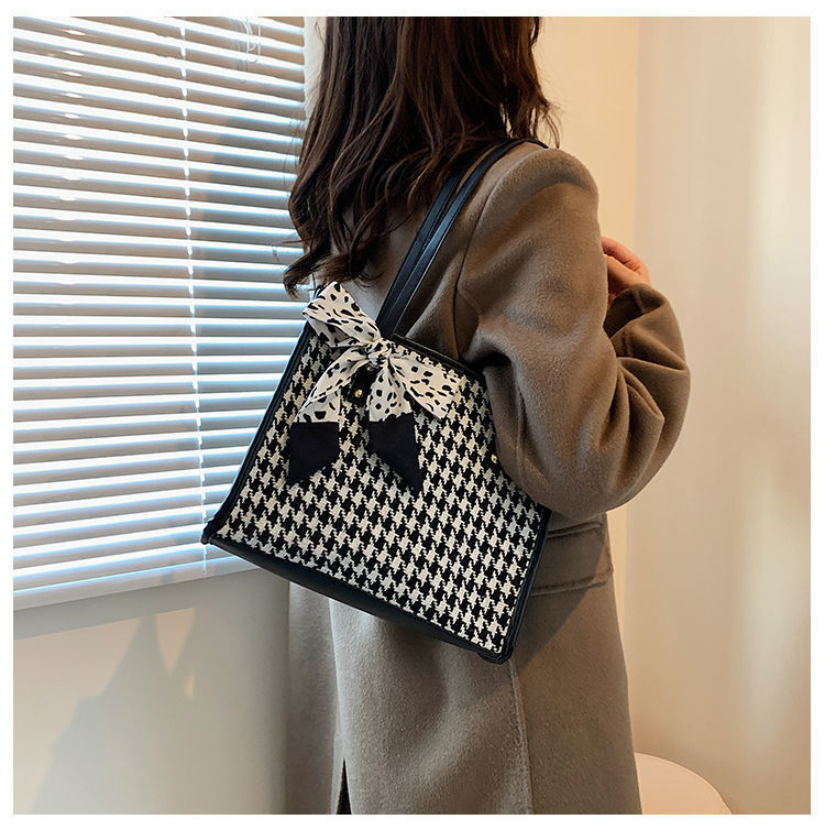 千鳥柄 トートバッグ mry000420