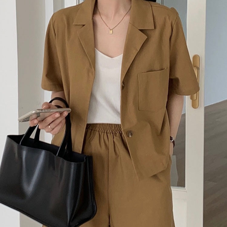 ハイウエスト ルーズ カジュアル セットアップ mry000025