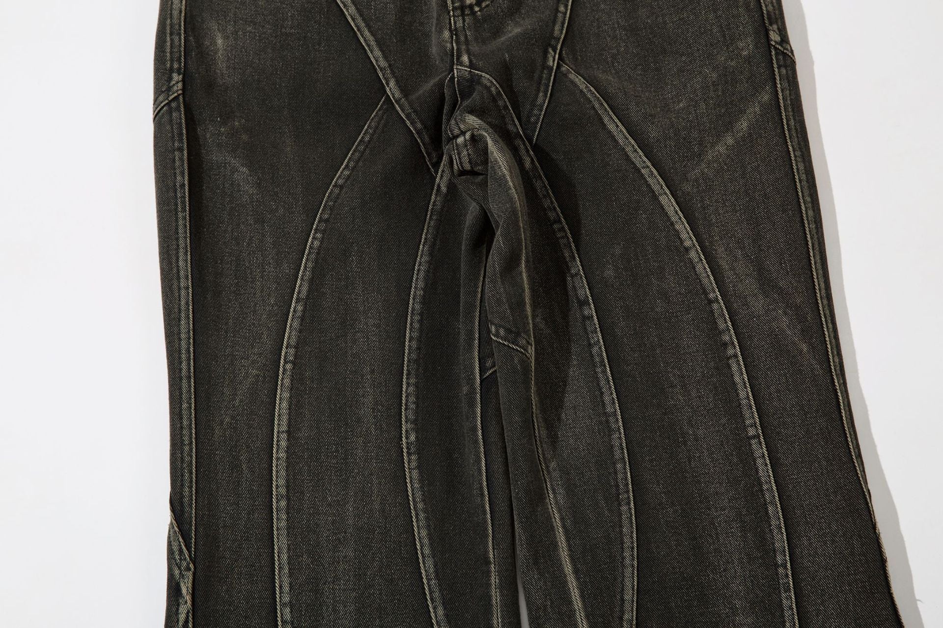 Architectural Wide-Leg Denim Pants mry001650