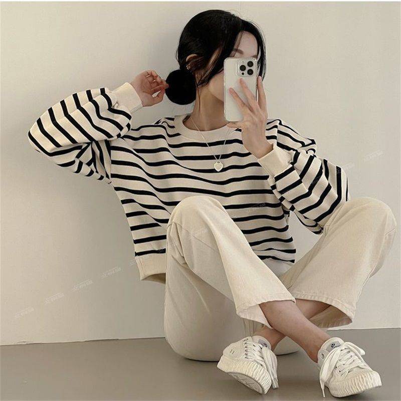 【送料無料】ストライプ ニッチ トレーナー mry000631