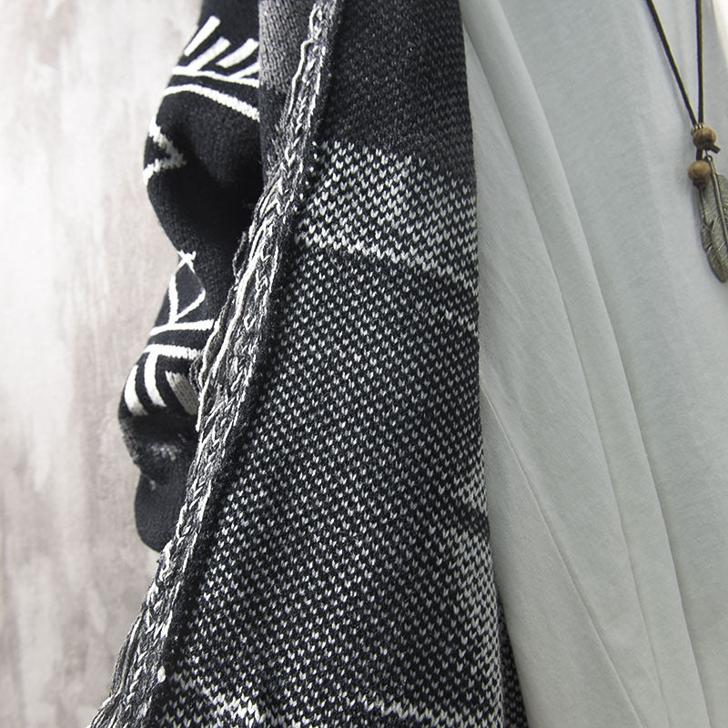 幾何学柄 セータージャケット mry000369