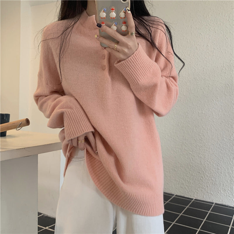 【送料無料】韓国デザインセーター ボタンニット 長袖 韓国ガーリー フレンチガーリー 韓国カジュアル mry000547