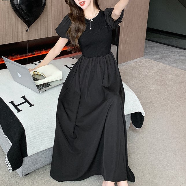 【送料無料】2023SS ブラック スリム ドレス サマーワンピース 韓国カジュアル 韓国ガーリー mry000791