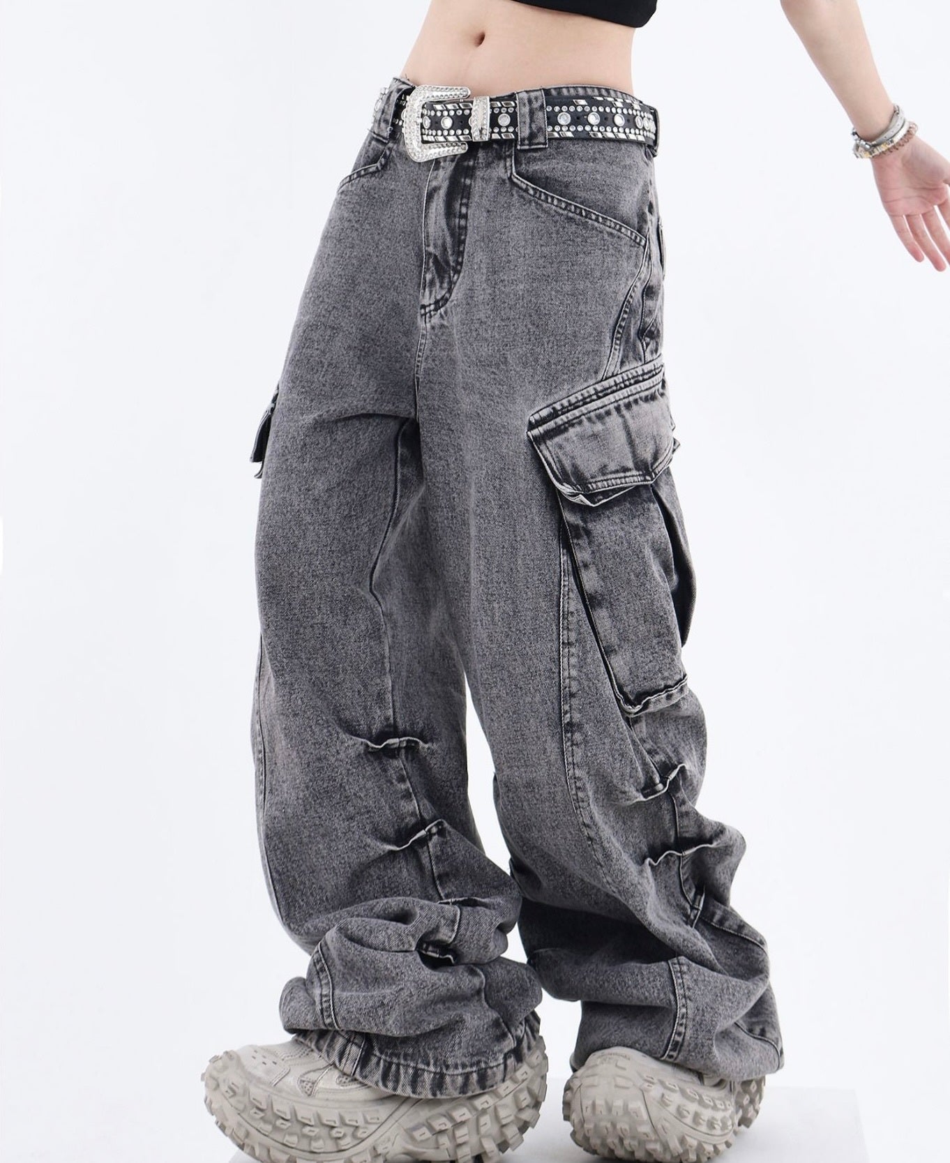 【大人気】Vintege Washed Cargo Denim mry001607