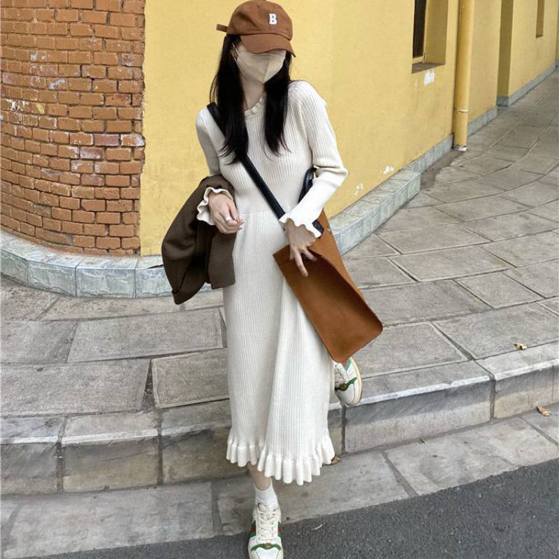 ニット フリル ワンピース mry000166