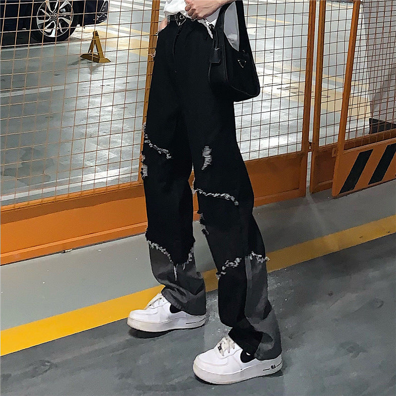 ダメージ ワイド ストリートパンツ ユニセックス mry000018